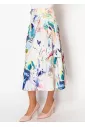 Flowy Wrap Skirt in Watercolor Print