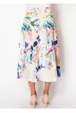 Flowy Wrap Skirt in Watercolor Print