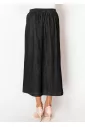 Black Denim Wrap Tie Skirt