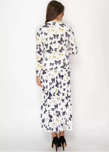 Soft White Knit Butterfly Sweater