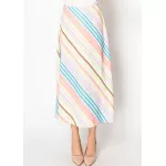 Multi-Stripe A-Line Skirt