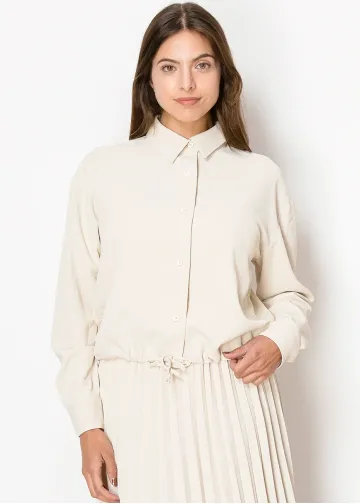 Soft Beige Minimalist Blouse