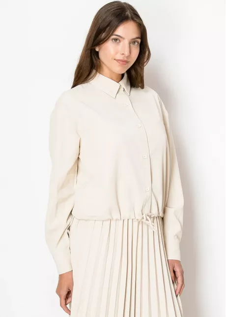 Soft Beige Minimalist Blouse