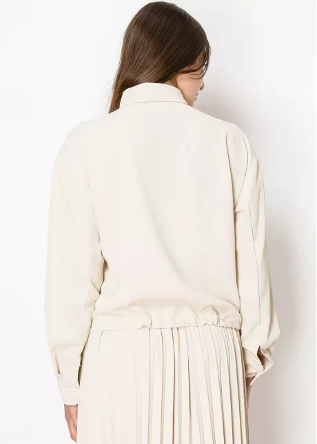 Soft Beige Minimalist Blouse
