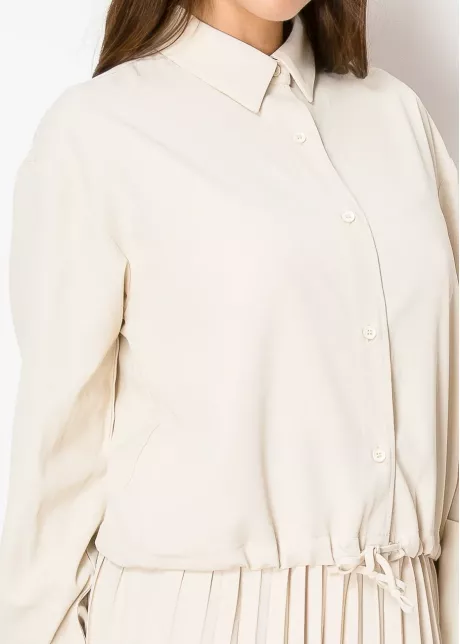 Soft Beige Minimalist Blouse