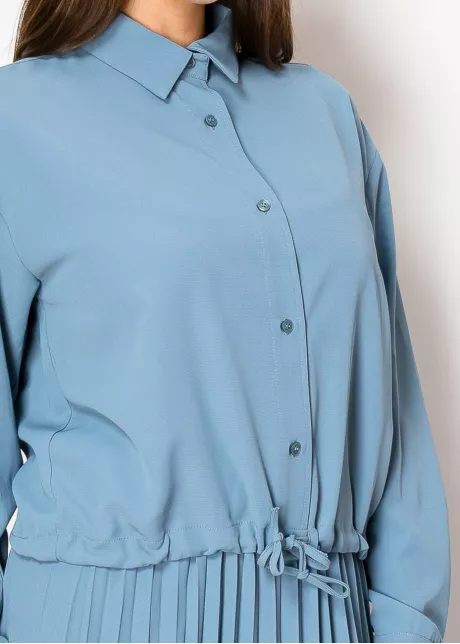 Sky Blue Drawstring Blouse