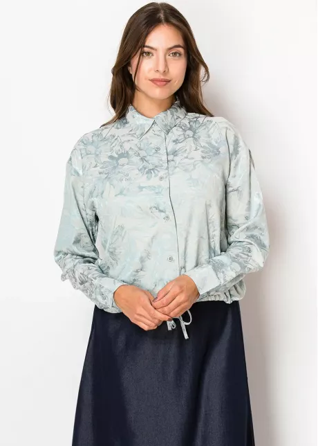 Soft Blue Floral Blouse