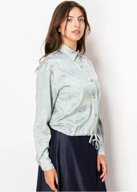 Soft Blue Floral Blouse