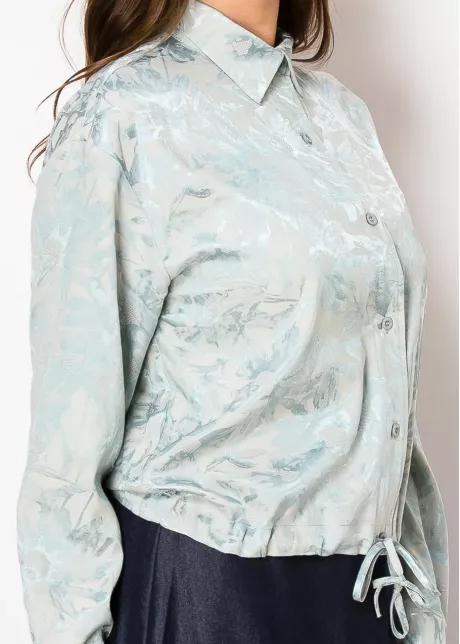 Soft Blue Floral Blouse
