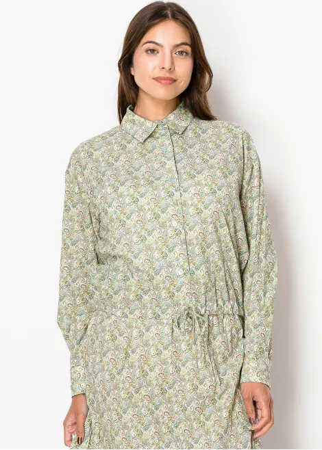 Mint Paisley Button-Up Blouse Mint Paisley Button-Up Blouse