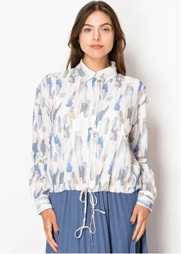 Light Grey Abstract Pattern Blouse