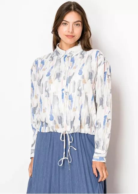 Light Grey Abstract Pattern Blouse