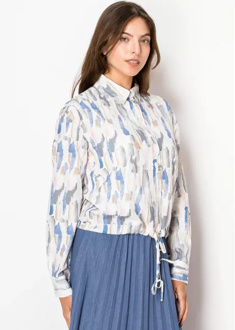 Light Grey Abstract Pattern Blouse