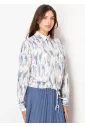 Light Grey Abstract Pattern Blouse