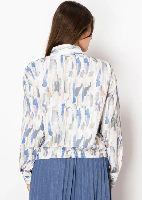 Light Grey Abstract Pattern Blouse