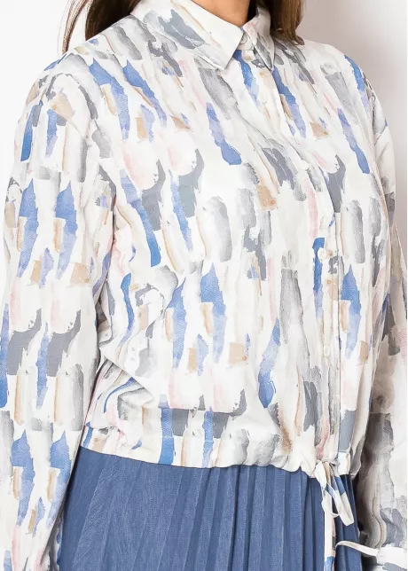 Light Grey Abstract Pattern Blouse