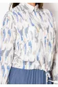 Light Grey Abstract Pattern Blouse