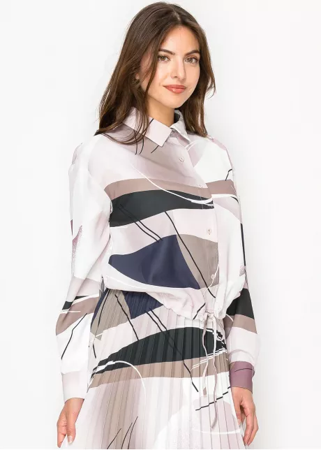 Purple Haze Artistic Drawstring Shirt
