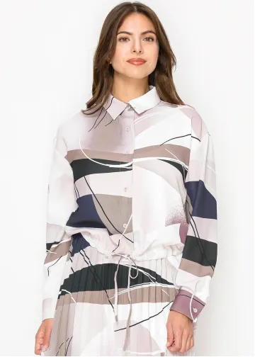 Purple Haze Artistic Drawstring Shirt
