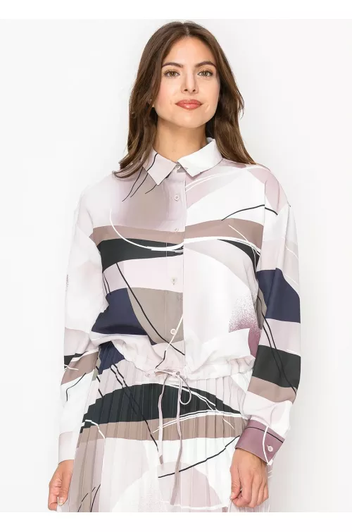 Purple Haze Artistic Drawstring Shirt