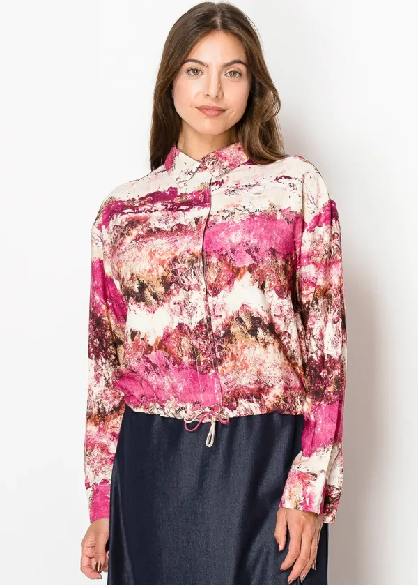 Blossom Horizon Blouse in Pink Tones