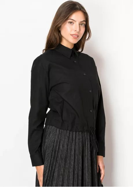 Effortless Elegance Black Linen Shirt