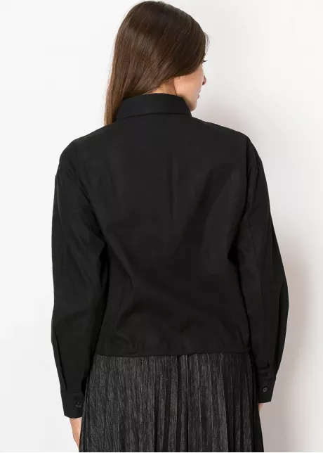 Effortless Elegance Black Linen Shirt