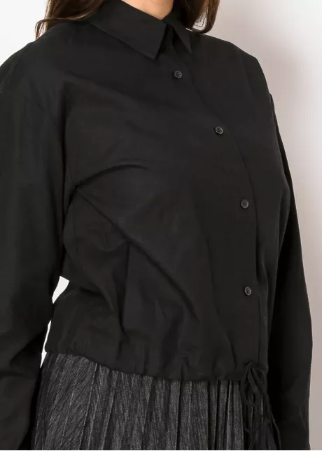 Effortless Elegance Black Linen Shirt