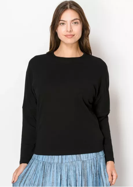Classic Black Drop-Shoulder Tee
