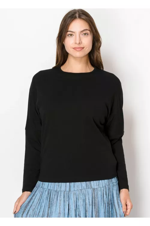 Classic Black Drop-Shoulder Tee