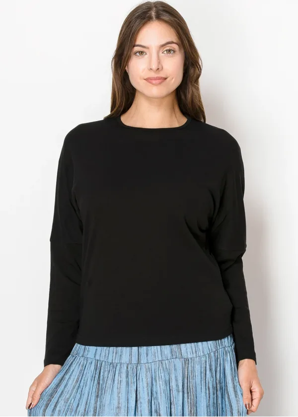 Classic Black Drop-Shoulder Tee