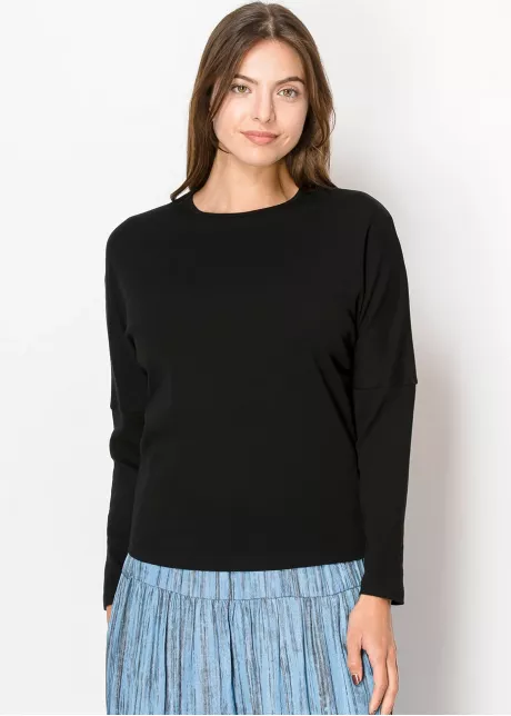 Classic Black Drop-Shoulder Tee