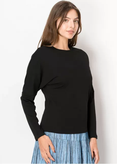 Classic Black Drop-Shoulder Tee