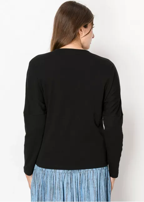 Classic Black Drop-Shoulder Tee