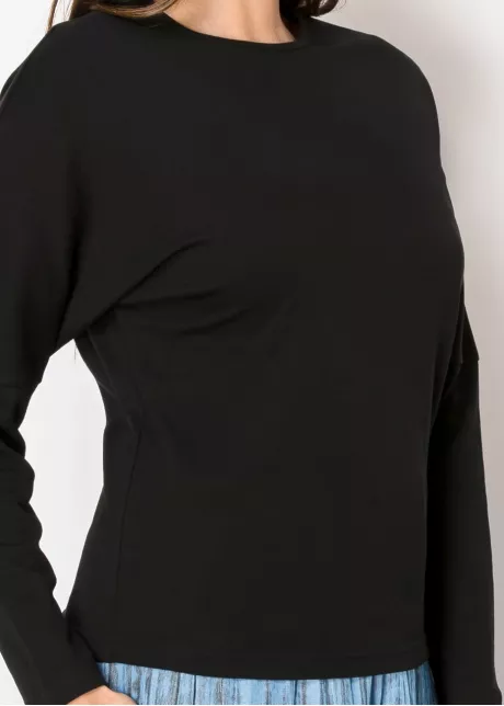 Classic Black Drop-Shoulder Tee
