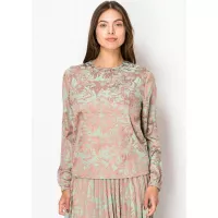 Mint Floral Long Sleeve Top