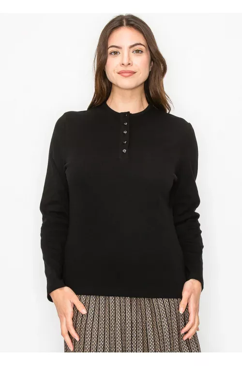 Essential Black Long-Sleeve Tee