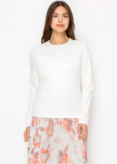 Classic White Henley Top