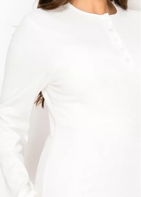 Classic White Henley Top