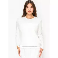 Bright White Side-Button Top