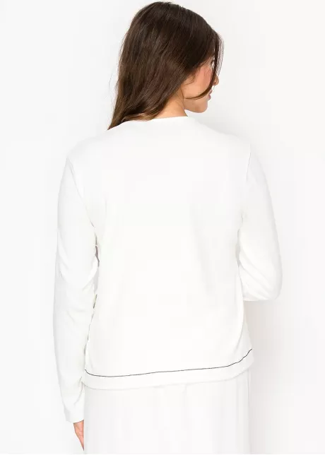 Bright White Side-Button Top