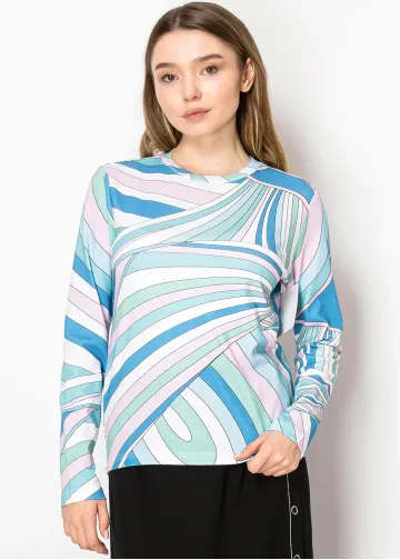 Pastel Swirl Long-Sleeve Tee