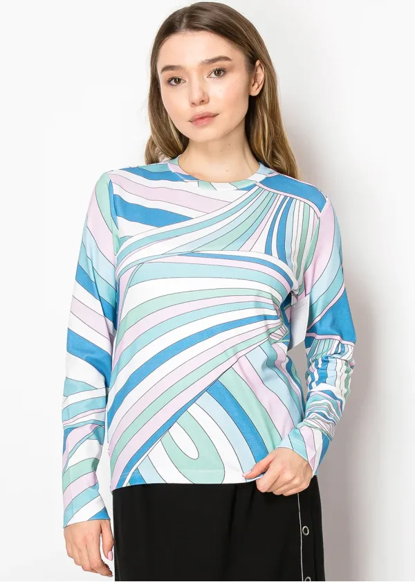 Pastel Swirl Long-Sleeve Tee