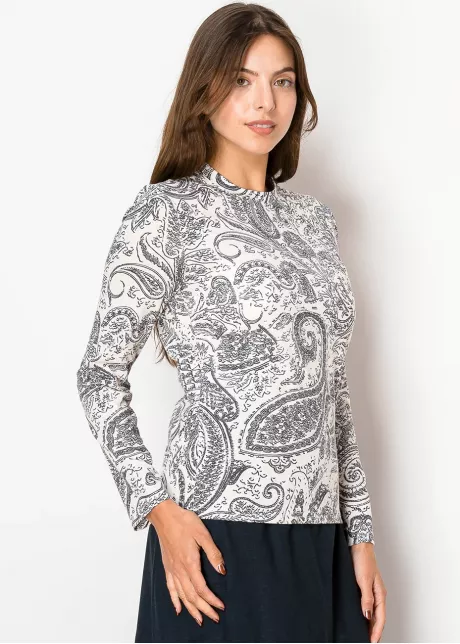 Black and White Paisley Top