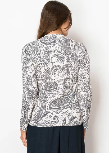 Black and White Paisley Top