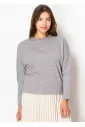 Soft Grey Stripes Long-Sleeve Tee