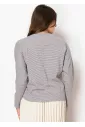 Soft Grey Stripes Long-Sleeve Tee