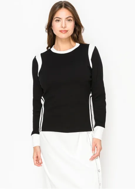 Two-Tone Side-Panel Long Sleeve