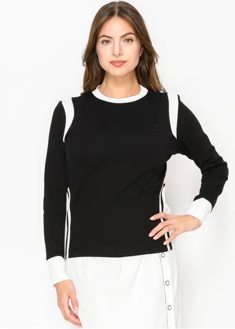 Two-Tone Side-Panel Long Sleeve