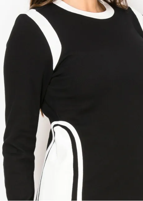 Two-Tone Side-Panel Long Sleeve
